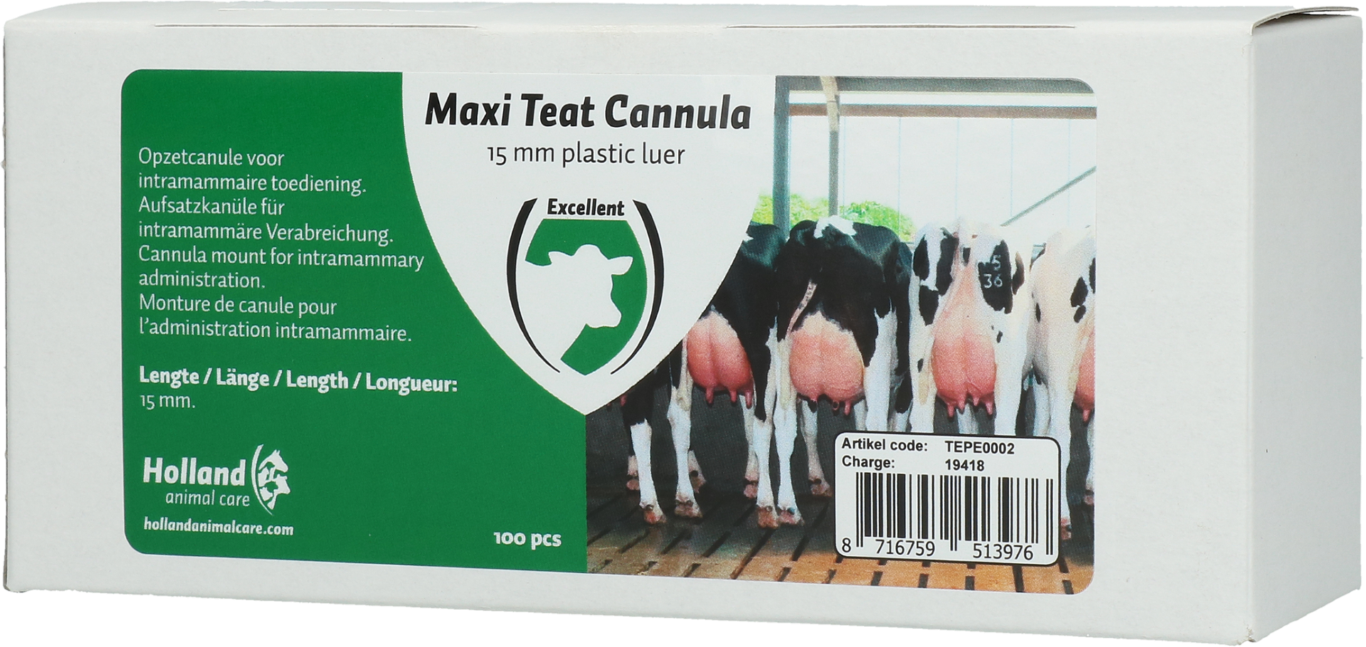 Maxi Teat cannula 15 mm plastic luer