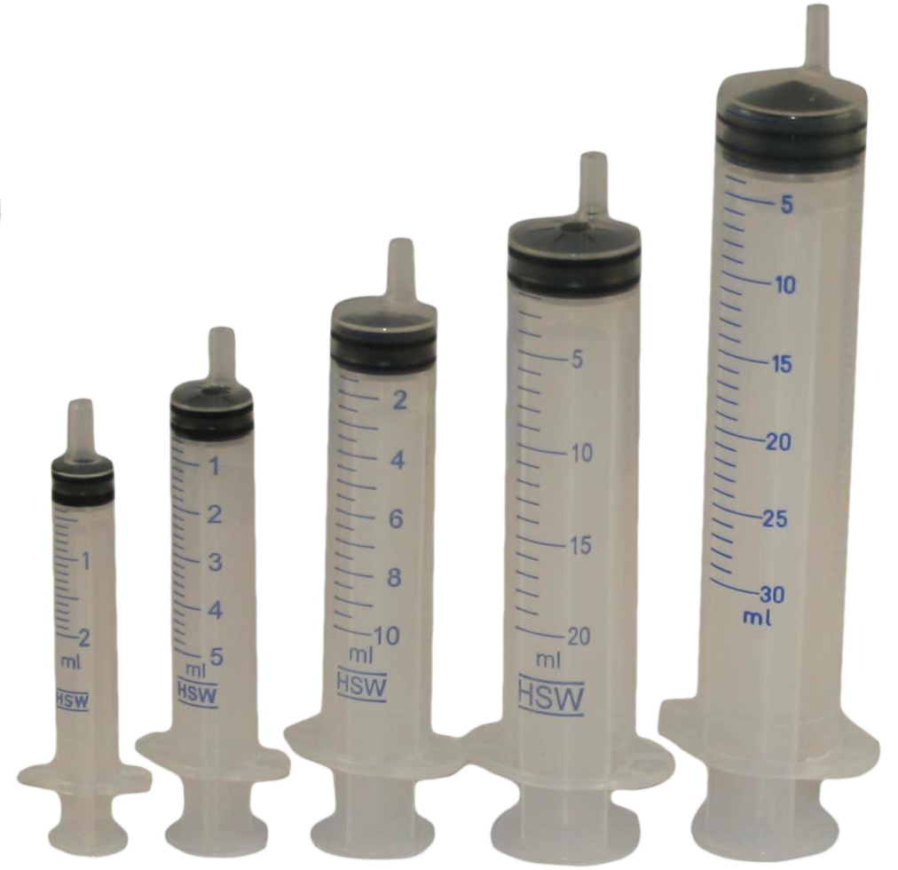 Wegwerpspuit 3-delig Slip 3ml