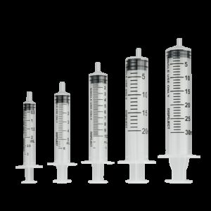 Wegwerpspuit 3-delig Luer hub 30ml