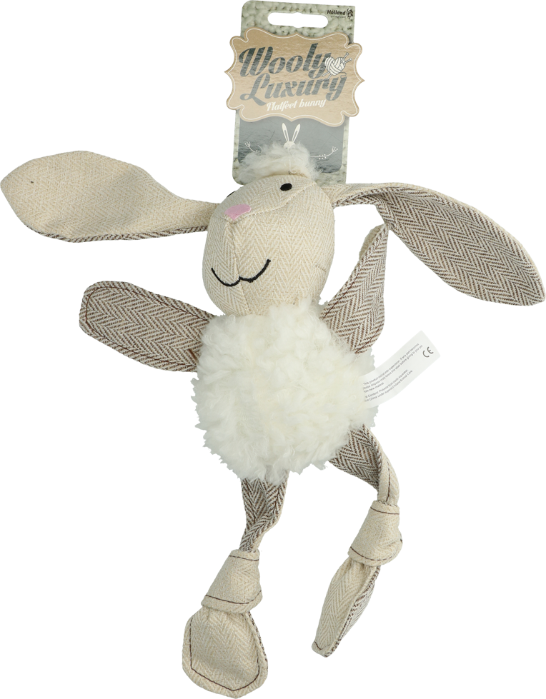 Wooly Luxury Flatfeet Konijn Wit