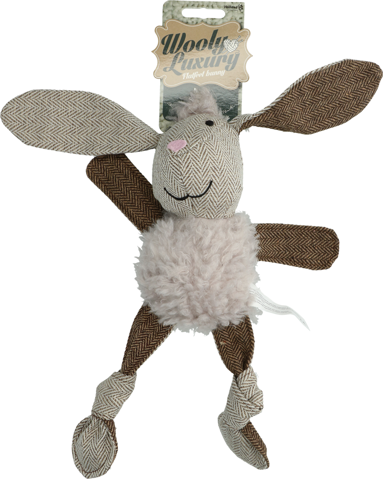 Wooly Luxury Flatfeet Konijn Grijs