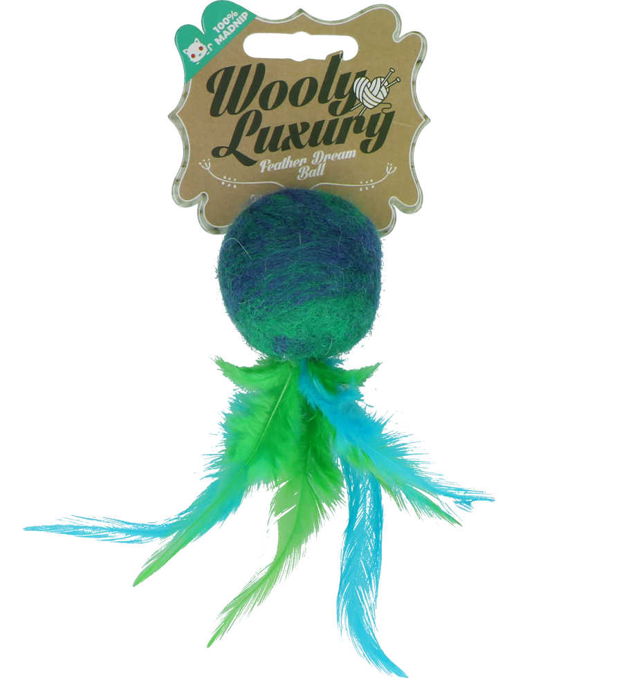 Wooly Luxury Feather Dream Ball Green - Afbeelding 2