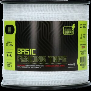 ZoneGuard 20 mm Basic afrasteringslint wit 200 m (4 draden)
